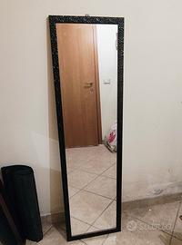 specchio in legno nero
