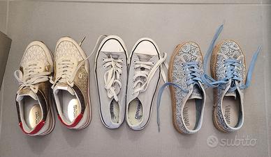 3 paia di scarpe da ginnastica donna misura 37.5