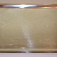 VASSOIO ACCIAO INOX 18/10 SERIGRAFATO PAESAGGIO