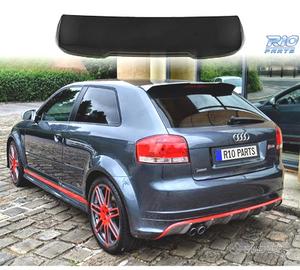 SPOILER AUDI A3 8P HATCHBACK 04-13 LOOK RS3 NERO L