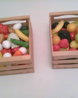 Frutta e verdura in cassette
