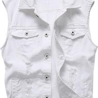 Gilet in Jeans Denim Giacca Panciotto tg. S