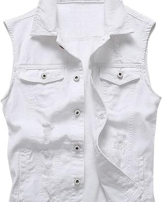 Gilet in Jeans Denim Giacca Panciotto tg. S