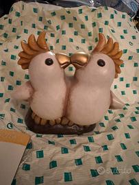 Coppia pappagalli Cacatua che si baciano 2004