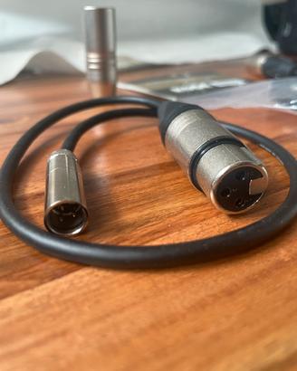 Cavi mini XLR maschio a XLR fem + adattatori VXLR