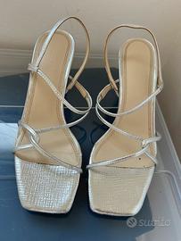 Sandali Sandro con tacco argento 40