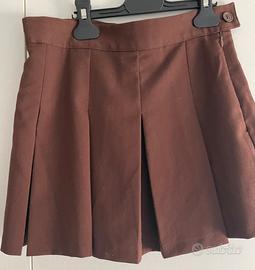 Minigonna plissettata marrone DIVIDED H&M