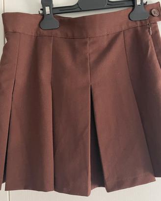 Minigonna plissettata marrone DIVIDED H&M