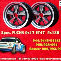 2 pz. cerchi Porsche Fuchs 9x17 ET47 944 1987- 944