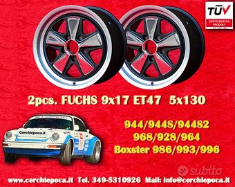 2 pz. cerchi Porsche Fuchs 9x17 ET47 944 1987- 944