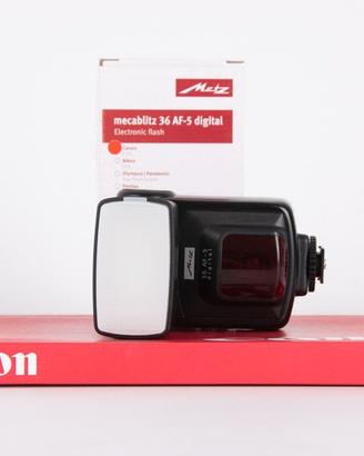 Flash Metz mecablitz 36 AF-5 digital Canon USATO