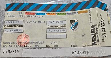 Biglietto inter-Bayern Monaco 1-3 coppa UEFA 8 dic