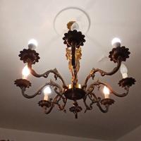 Lampadario  vintage a 8 luci