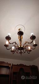 Lampadario  vintage a 8 luci