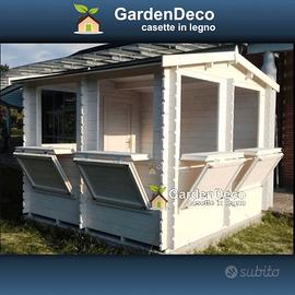 Chiosco in legno 3x3m 28mm, 9mq 28mm
