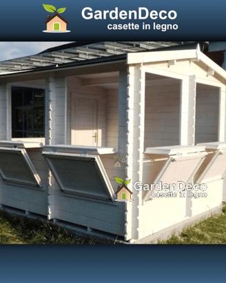 Chiosco in legno 3x3m 28mm, 9mq 28mm