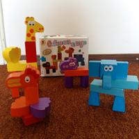 Animale della jungla di legno