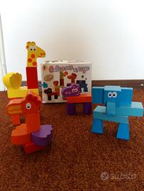 Animale della jungla di legno