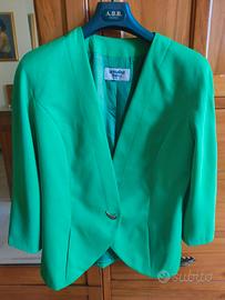 Completo Annalisa Ferro verde in lana, tg. 46