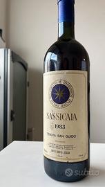 Bottiglia vino Sassicaia 1983
