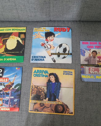 45 giri cartoni animati e giochi anni 70/80