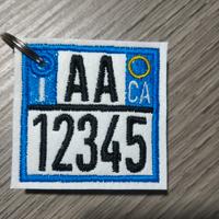 Portachiavi con numero targa moto personalizzato