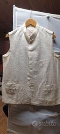 Gilet seta bianco crema