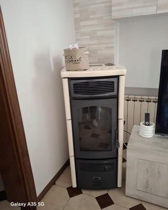 Stufa a Pellet La Tecnoflam Ambra 12 kW - Ceramica