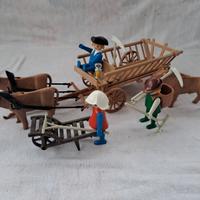 playmobil 3373 3503 contadino carro con buoi