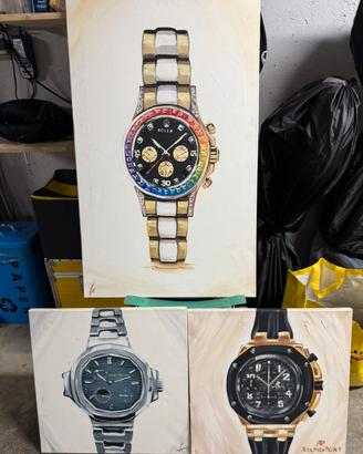 Quadri orologi ROLEX, PATEK e AP