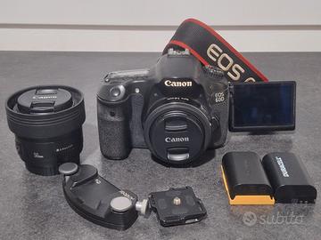 Canon EOS 60D + 50mm 1.8 + 24mm EFS + 2 batterie 