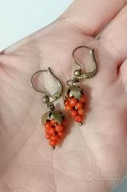 Orecchini grappolo d'uva e bracciale