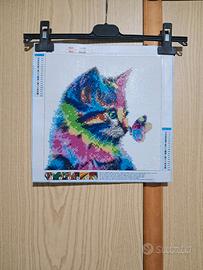 Già completato - Diamond  painting gatto rainbow!