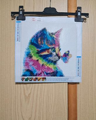 Già completato - Diamond  painting gatto rainbow!