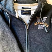 Felpa cappuccio/zip uomo nuova vintage Jack& Jones