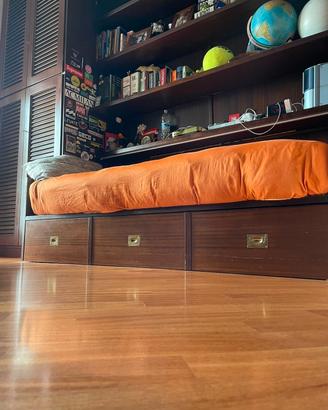 Letto contenitore con due letti singoli