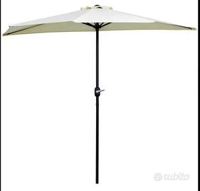 Ombrellone mezza luna + base (Senza scatola)