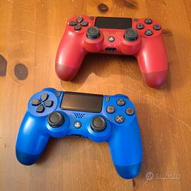 controller PS4 blu e rosso usati