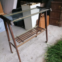 Porta radio/TV a rotelle anni 50