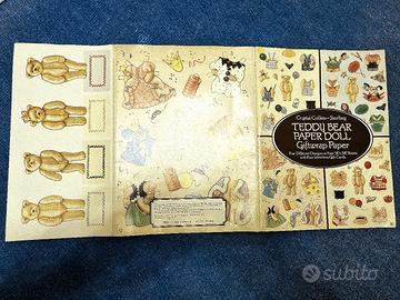 Teddy bear paper doll 