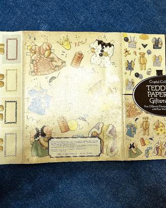 Teddy bear paper doll 