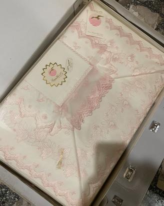 Completo letto e copriletto da corredo