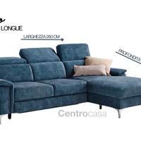 DIVANO 3 POSTI CON CHAISE LONGUE CONTENITORE