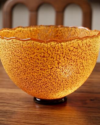 Vaso Kosta Boda B. Vallien vetro arancione