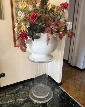 Vaso e base trasparente