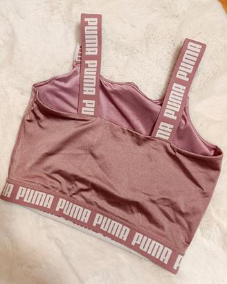 top sportivo Puma, colore rosa metallico 