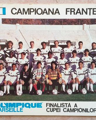 Olympique Marsiglia 1990-91 RARA Maxi Cartolina
