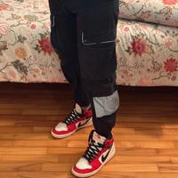 Pantaloni Cargo Streetwear Neri Bershka