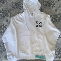 Felpa Off-White originale- bianca con logo XXl