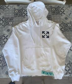Felpa Off-White originale- bianca con logo XXl